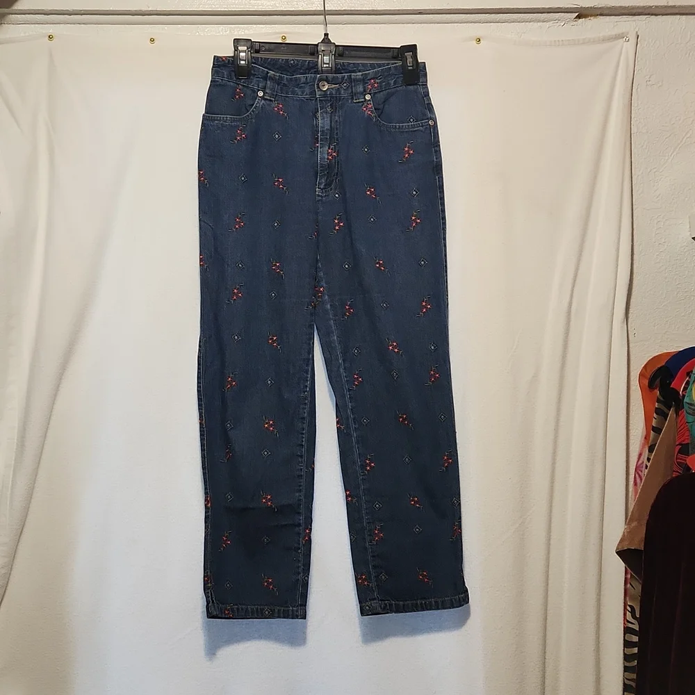 Vintage Liz Claiborne embroidered jeans - Picture 1 of 4